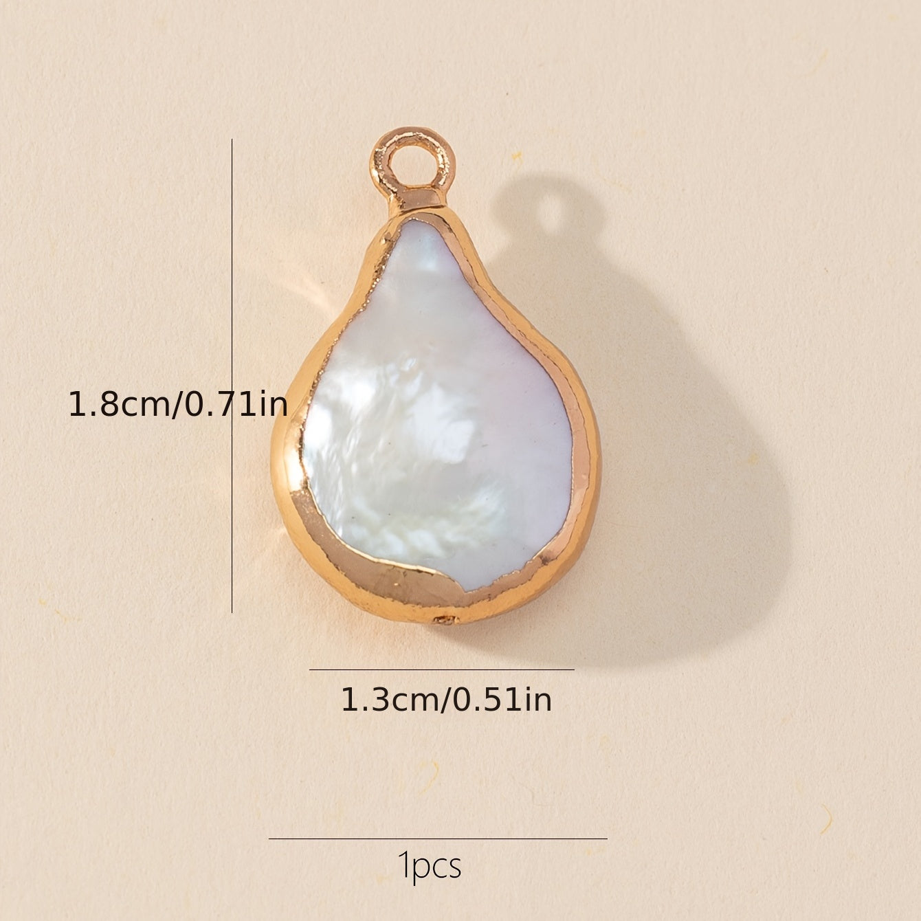 DIY Baroque Golden Trim Single Hanging Pearl 1pc Hand Craft