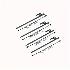 4pcs Steel Tent Nails Heavy Duty Awning Stakes - Outdoor Hiking Gardening Canopy