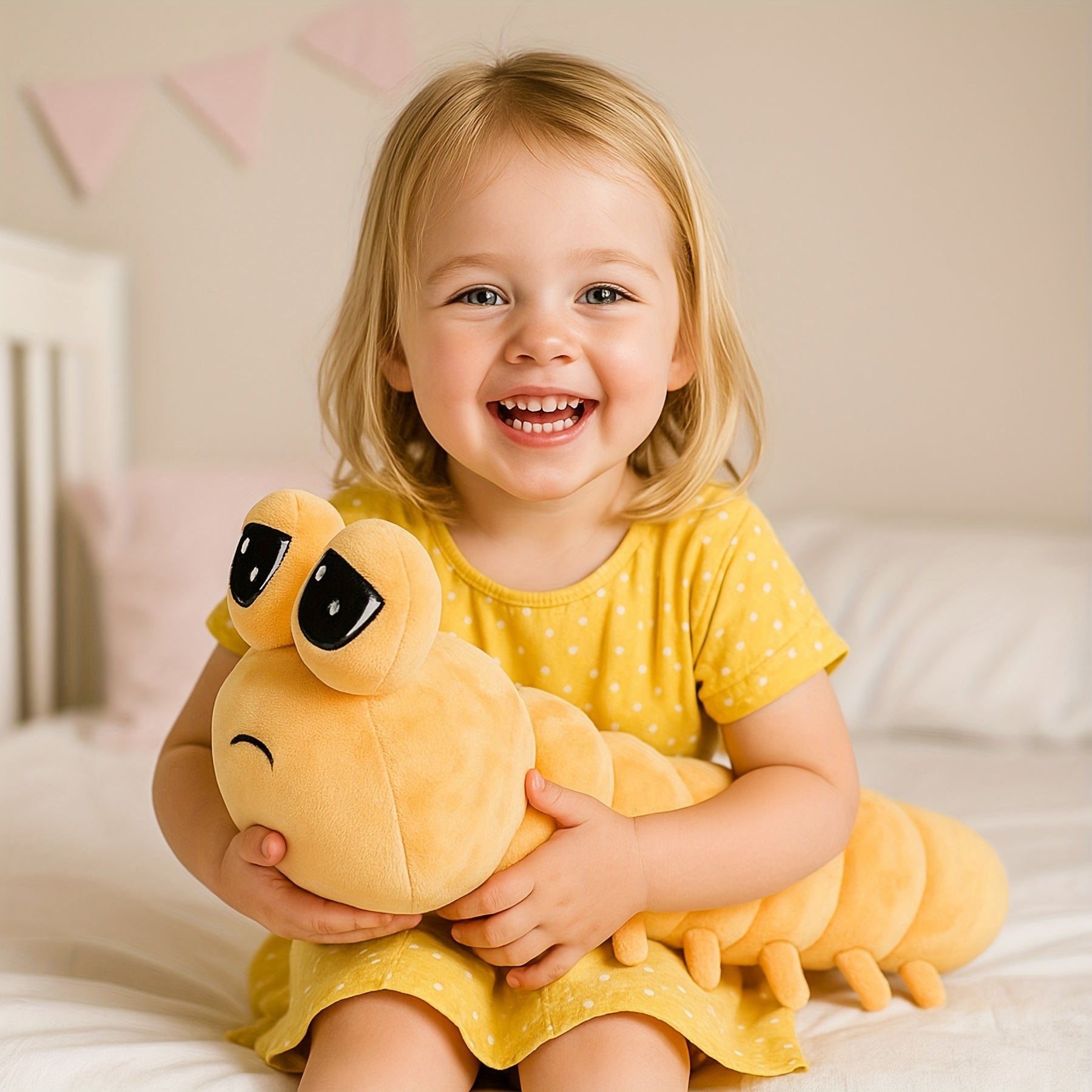 Soft Giant Big-Eyed Worm Plush Toy Stuffed Doll
