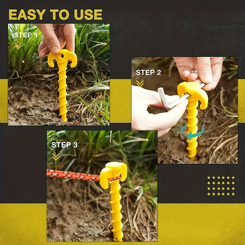 10pcs Plastic Ground Nails for Canopy Tent Outdoor Mountaineering Camping