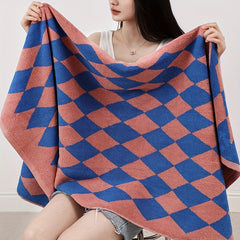 Striped Argyle Cotton Bath Towel Soft Absorbent Towel