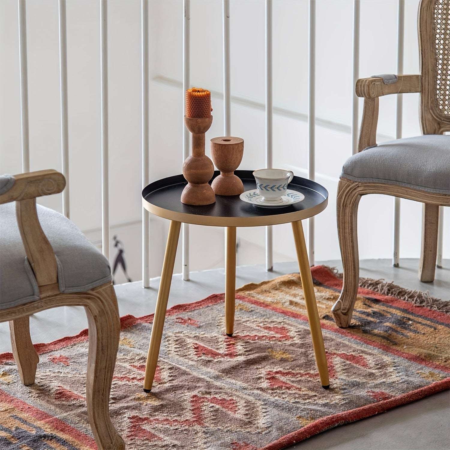Metal End Table Side Table Coffee Table for Living Room and Bedroom