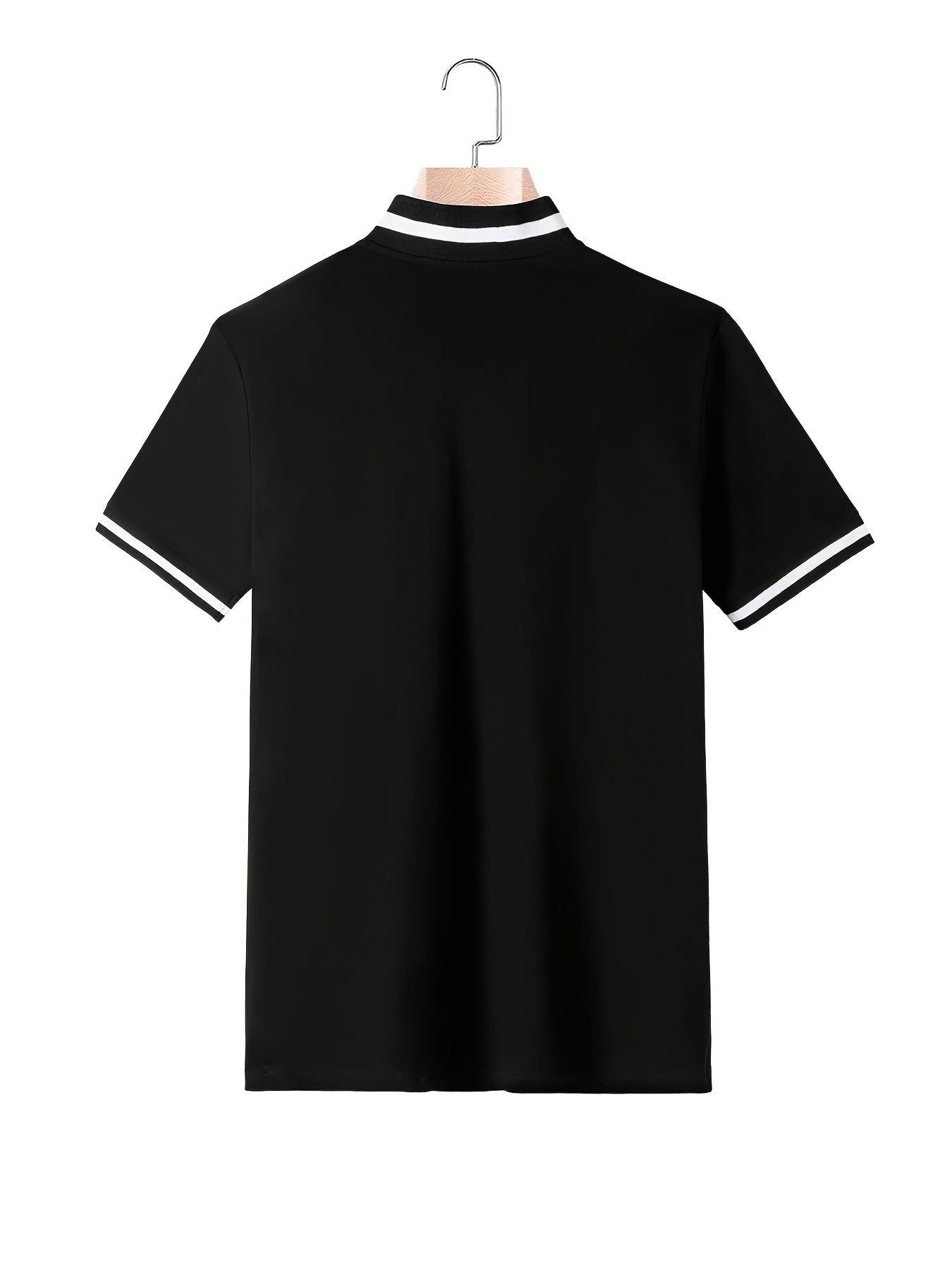 Men's Shield Print Shirt Casual Stretch Button Up Short Sleeve Tee