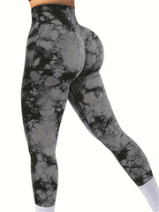 Tie Dye High Waist Sports Leggings for Women