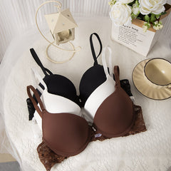 3pcs Lace T Shirt Bras Breathable Push Up Women's Lingerie