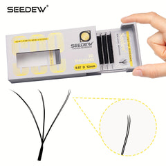 6D W Shape Lashes Double Split Tips 3D Automatic Flowering Eyelash Extensions