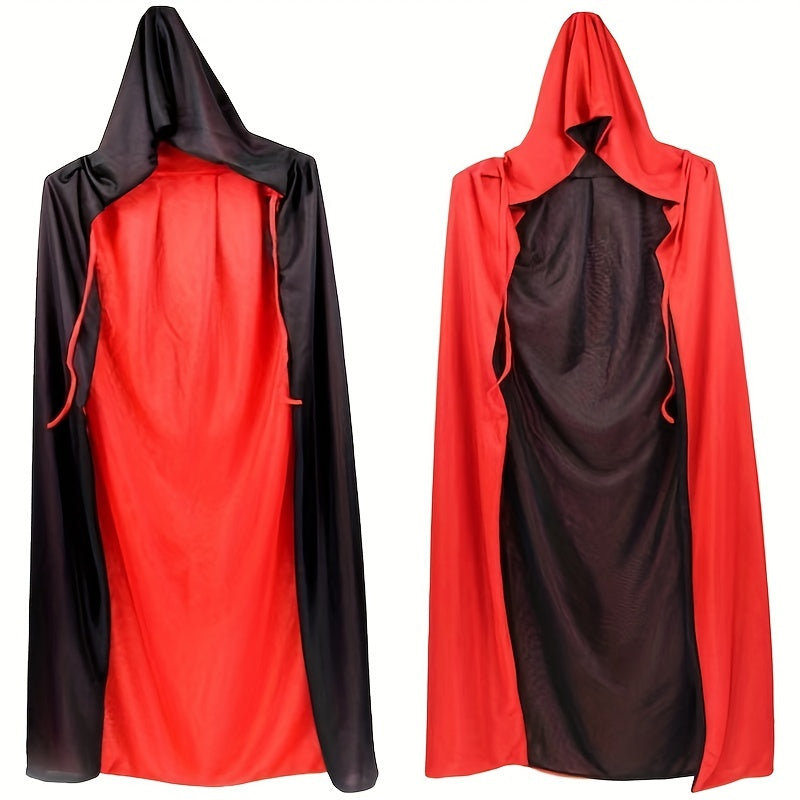 Halloween Cloak Adult Makeup Costume Props Red Standing Collar Death Cloak