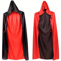 Halloween Cloak Adult Makeup Costume Props Red Standing Collar Death Cloak