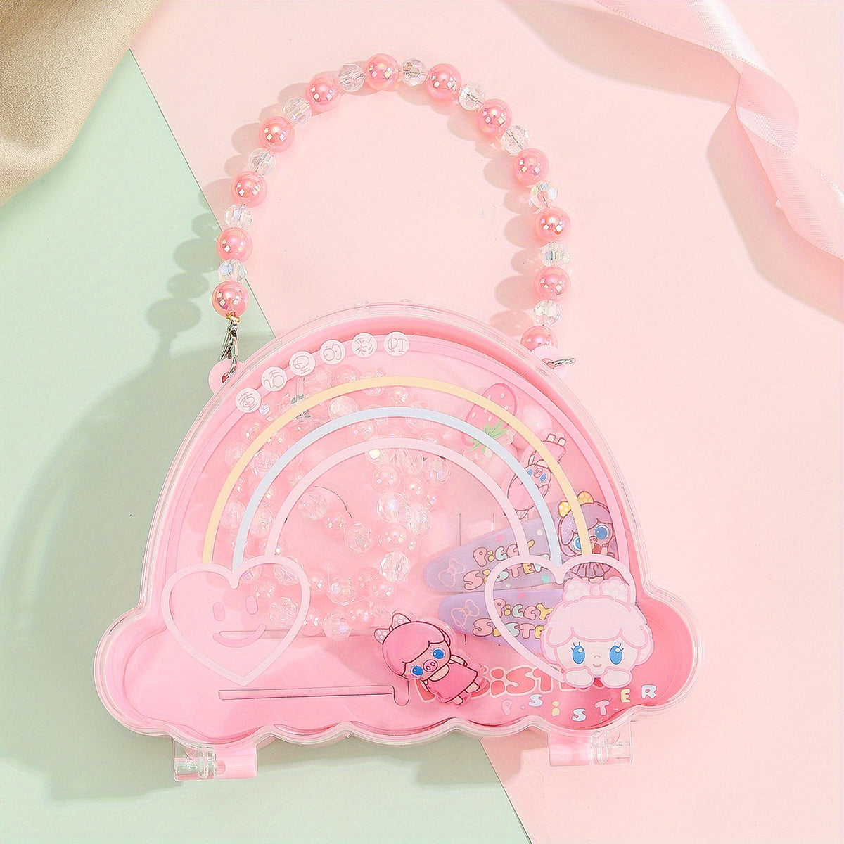 Kids Seashell Hair Clip Jewelry Set with Tote Bag