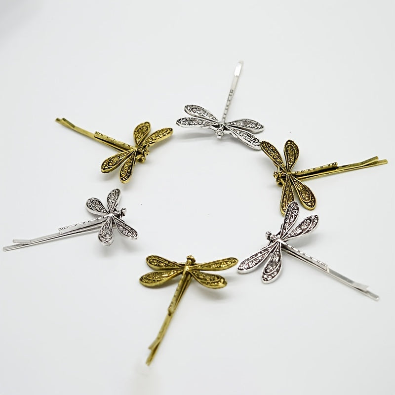 Metal Dragonfly Hair Clip Vintage Silvery Punk Hairclip Barrette
