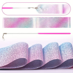 2pcs Sparkling Dance Ribbons for Kids Artistic Dancing Training