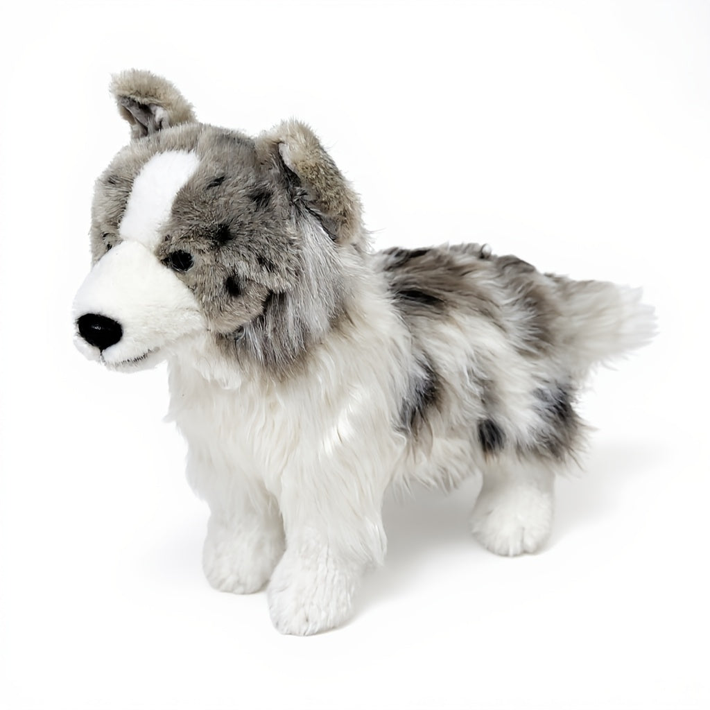 Realistic Border Collie Plush Toy Ultra Soft Stuffed Animal