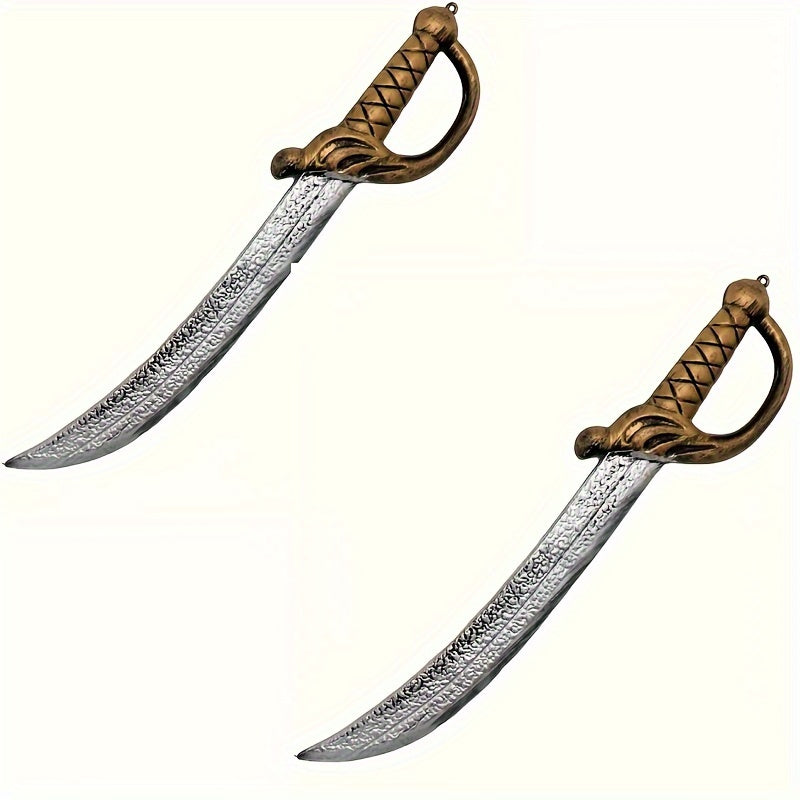 2pc Pirate Sword 1pc 2pc Plastic Nautical Pirate Sword Prop For Role Play