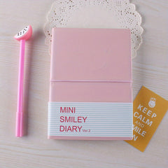 Mini Smiley Face Journal Set with PU Leather Case
