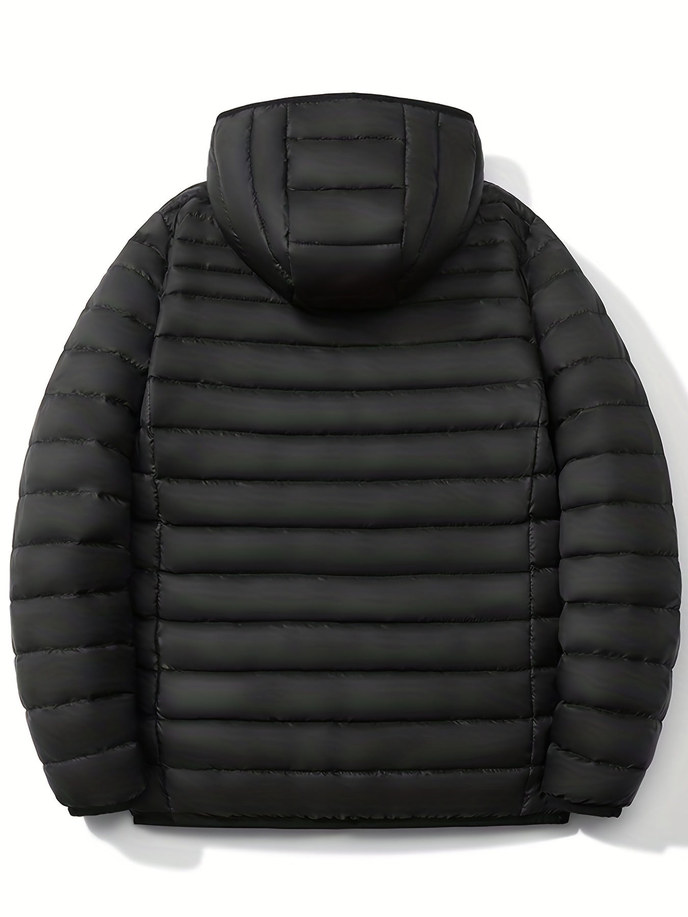 Classic Waterproof Hooded Puffer Jacket Men's Casual Loose Fit Duck Down Coat