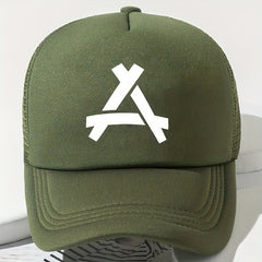 Unisex Mesh Sunshade Breathable Baseball Cap with Triangle Embroidery