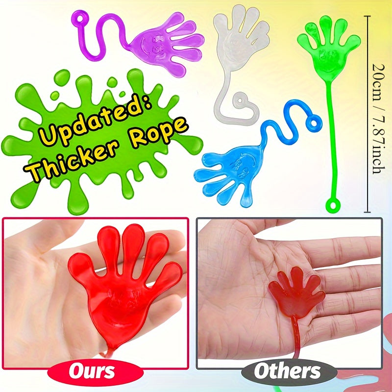 10pcs Elastic Sticky Palm Climbing Wall Vent Palm Large Prank Toy