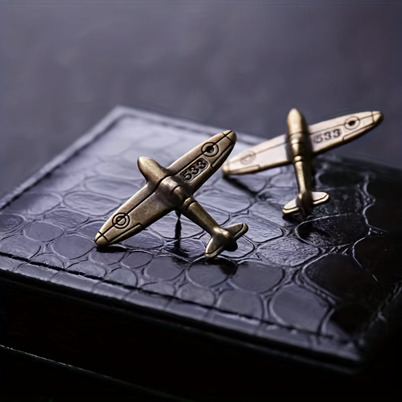 Men's Bronze Aircraft Suit Collar Pin 533 Fighter