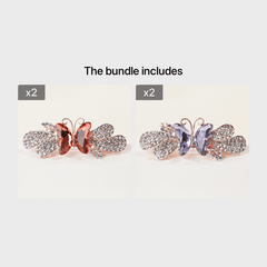 Butterfly Horizontal Clip Lady High End Style Hair Clip Spring Clip