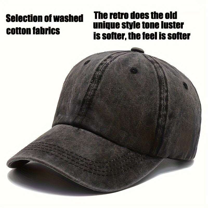 Letter Printed Cotton Baseball Cap Outdoor Sun Hat For Men And Women