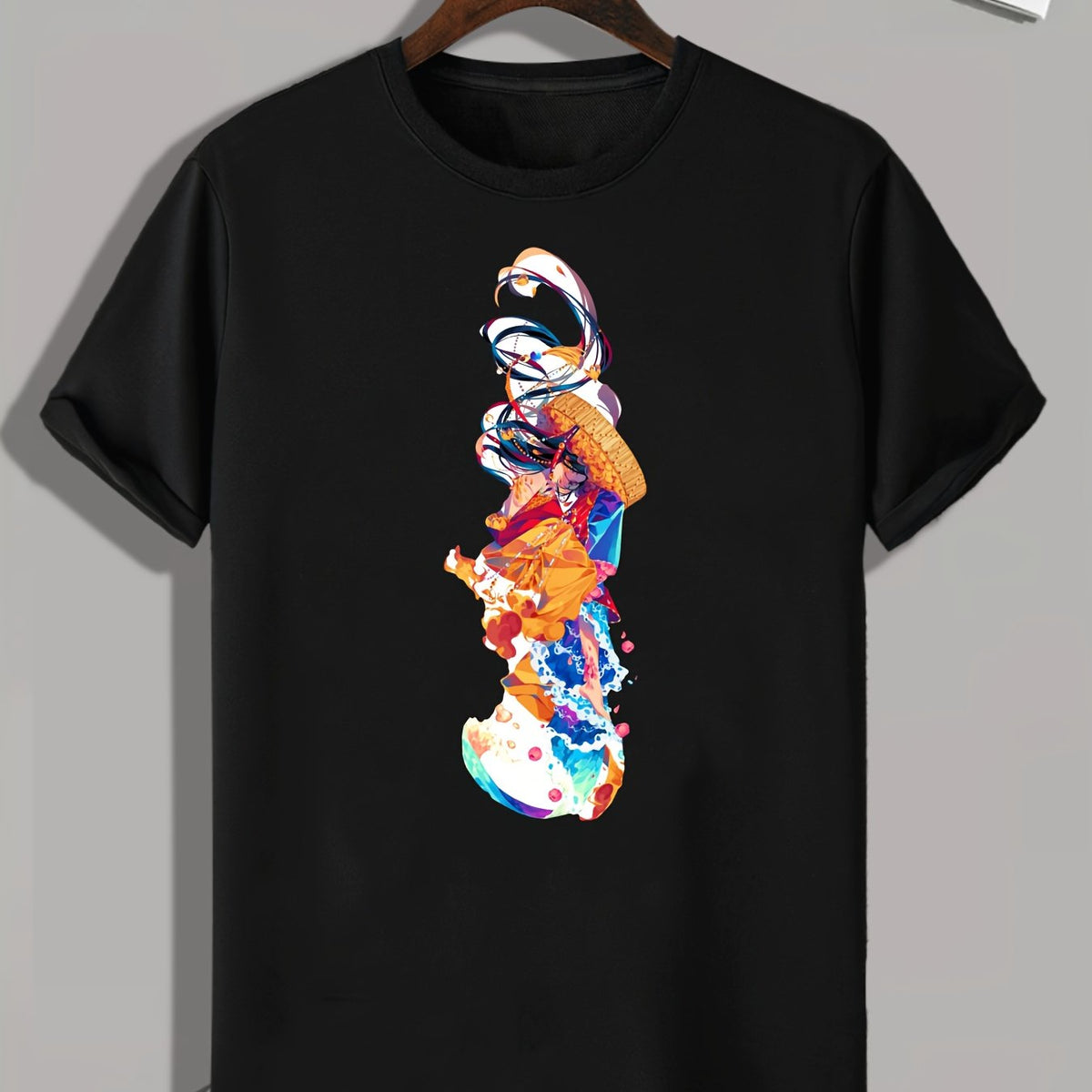 Artistic Pattern Print Men's Graphic T-shirt Casual Comfy Tees