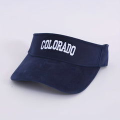 Men's Embroidered Letter Sun Hat Wide Brim Peaked Cap