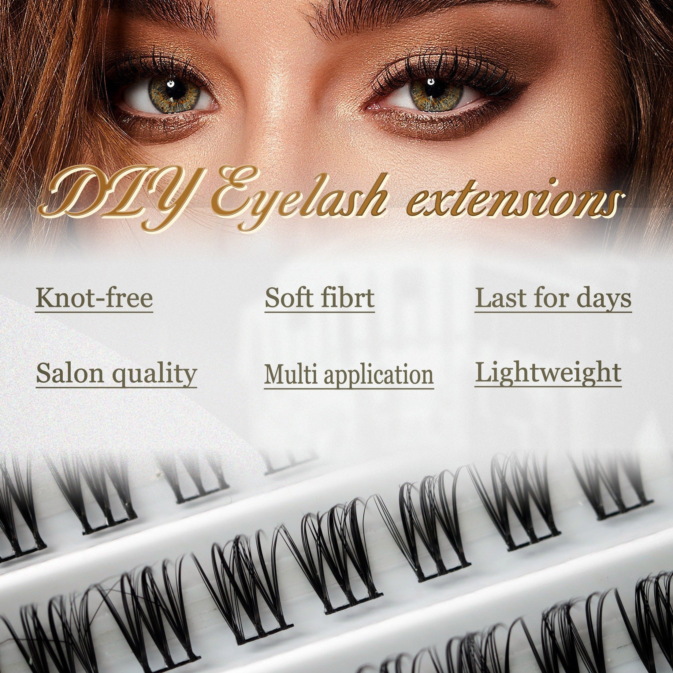 10 Rows Cluster False Eyelashes Large Capacity Individual Lashes