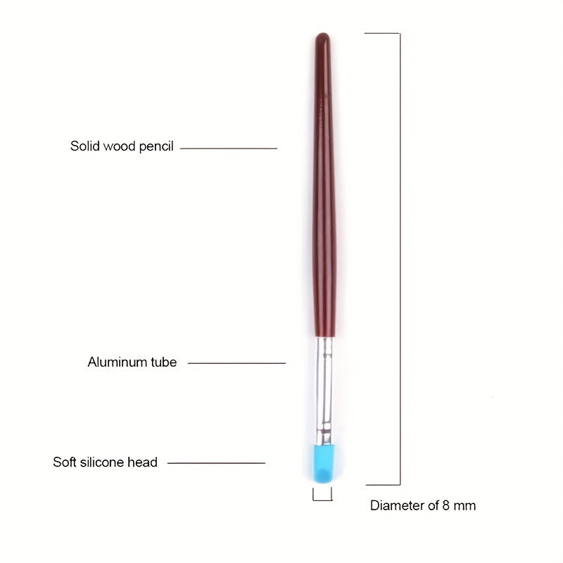 5pcs DIY Soft Pottery Clay Tools Sculpting Cake Oils Engraving Rubber Craft Pen