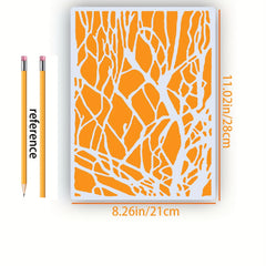 6pcs Stone Pattern Painting Stencils for Home Decor Graffiti Wall Art