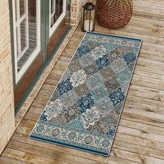 Vintage Boho Area Rugs Non Slip Low Pile Washable