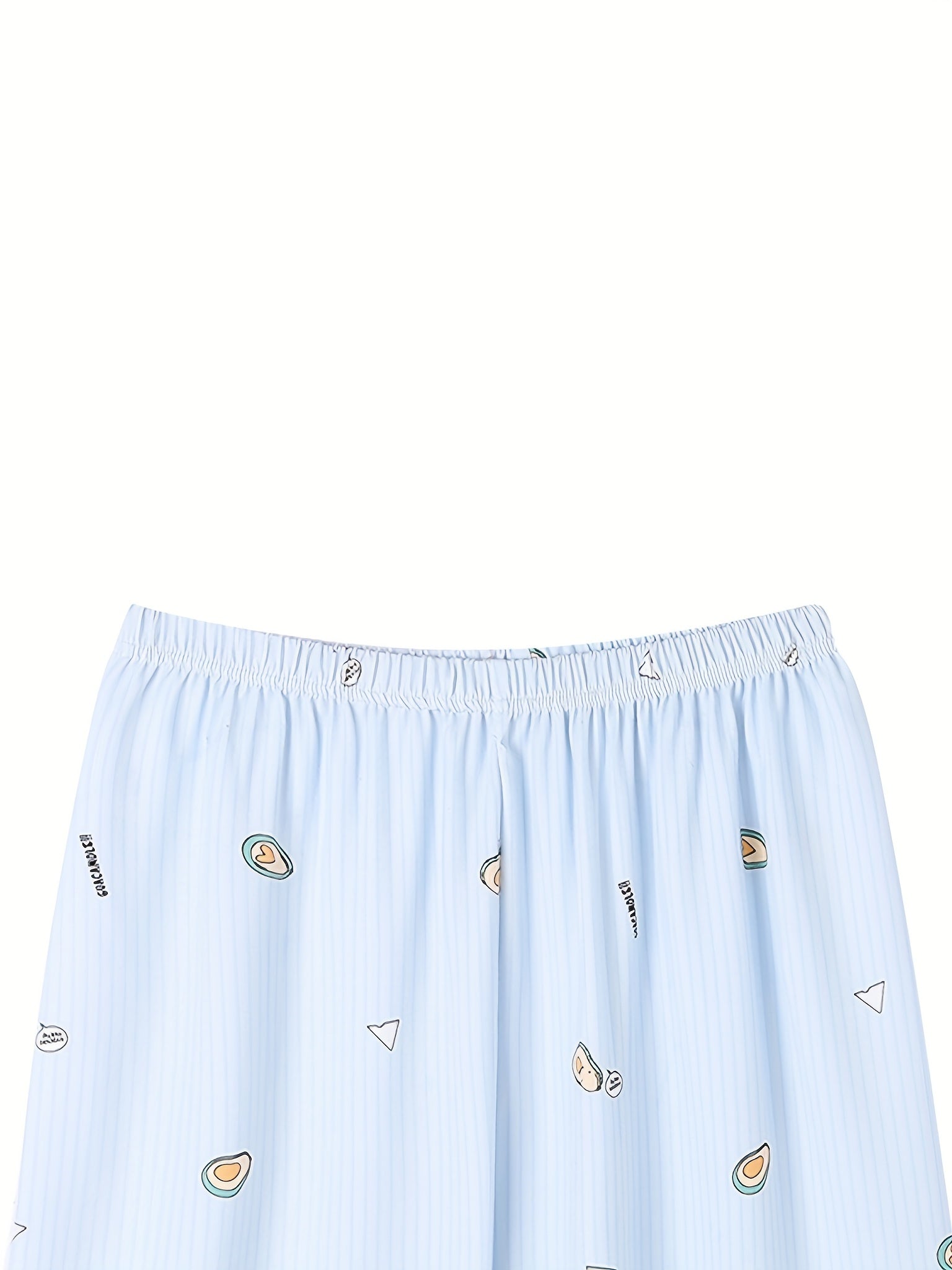 2 Pack Women's Plus Strawberry & Avocado Print Pajama Bottoms Set