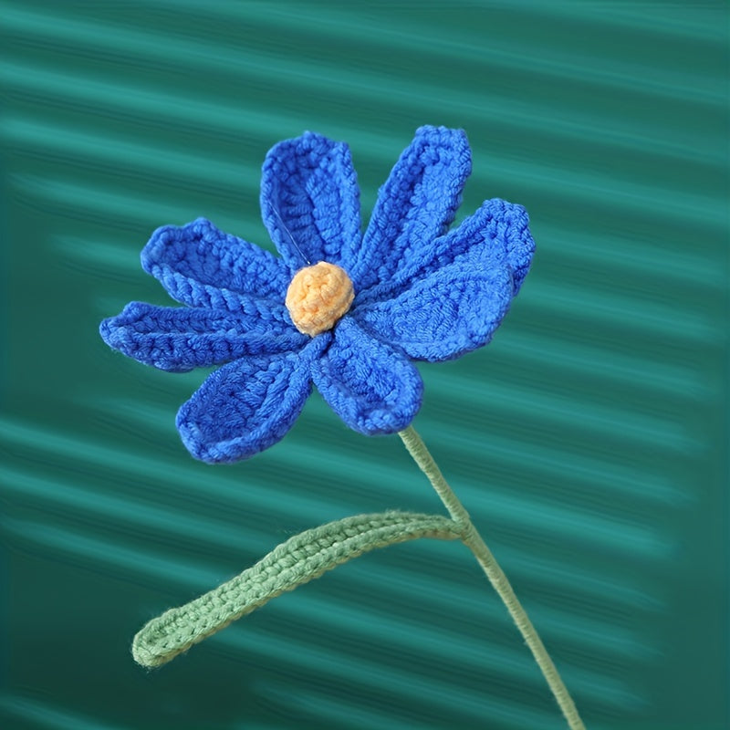 1pc Wool Crochet Flowers Handicrafts for Home Decor