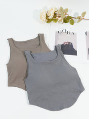 2pcs Square Neck Cami Tops Women's Lingerie