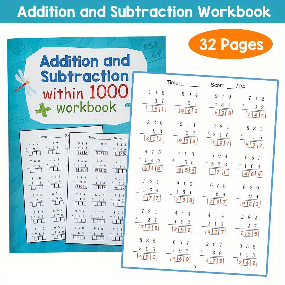 Addition and Subtraction Practice Book: Children's Training & Competition
