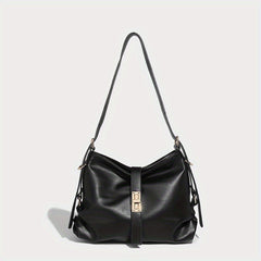 Women's Medium Tote Bag with Metal Buckle Closure