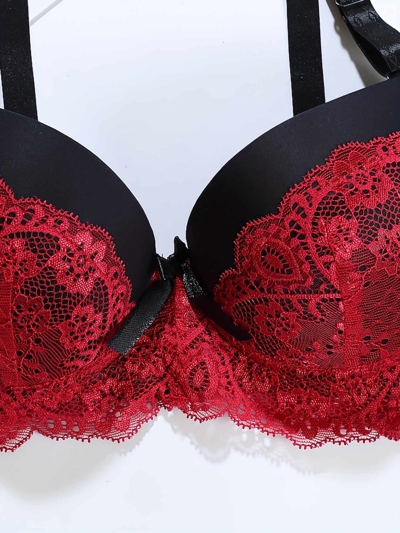 Lace Push Up Bra Breathable Bow Tie Lingerie