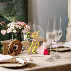 10pcs Clear Acrylic Seat Cards For Weddings DIY Table Number Holders