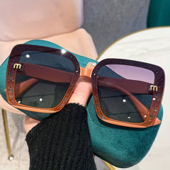 Glitter Square Sunglasses UV400 Sun Shades for Driving Travel