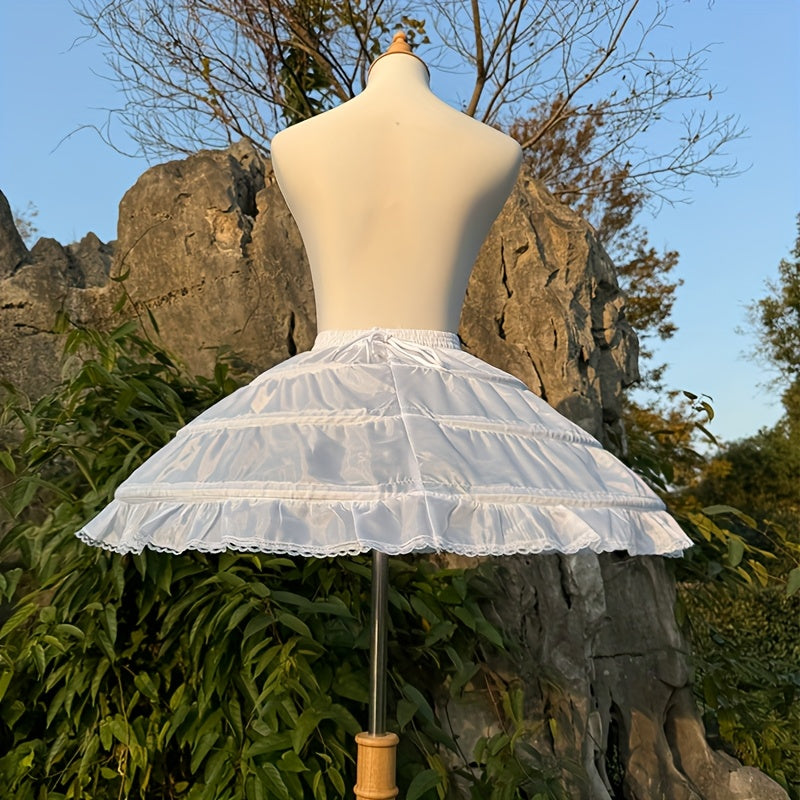 Adjustable 3 Hoop Ballet Tutu Skirt Support Polyester Petticoa