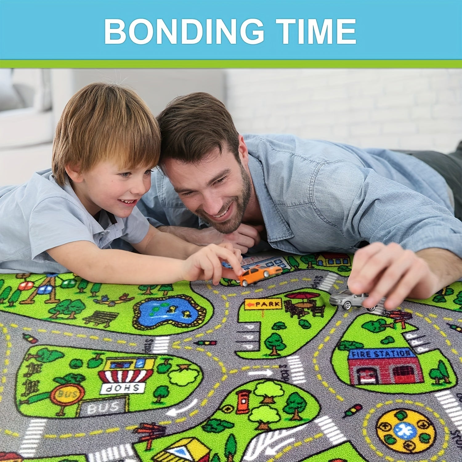 Educational Car Rugs For Kids: Road & Traffic Carpet Play Rug