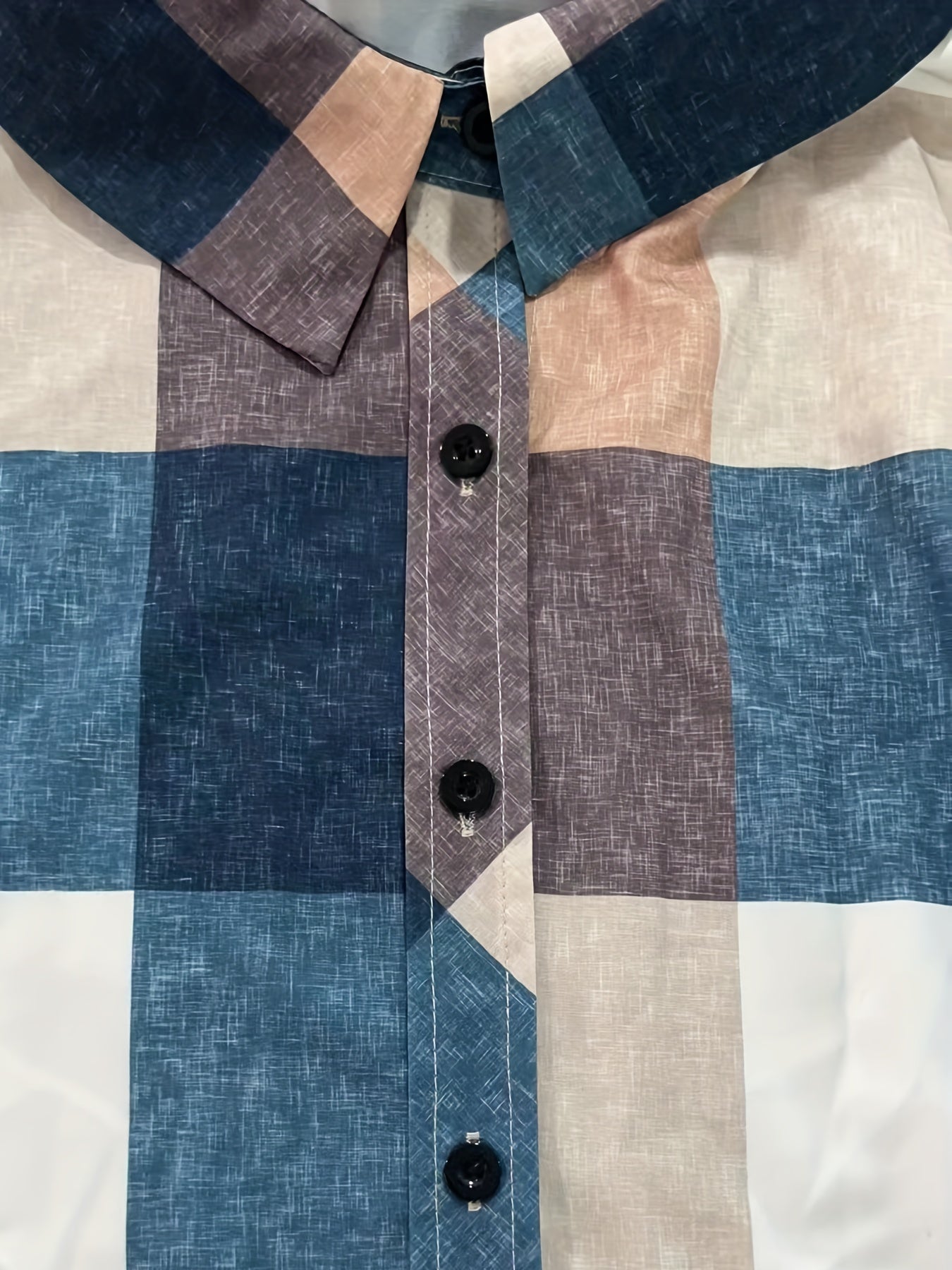  Plaid Print Long Sleeve Button Up Shirt