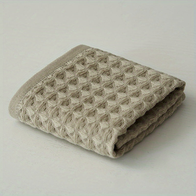 Honeycomb Grid Face Towel Soft Absorbent Quick Drying Bathroom Kitchen Travel