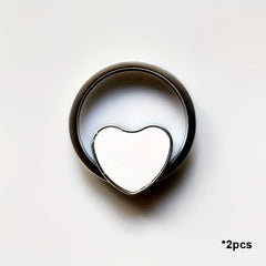 Metal Heart Keychains Double Sided Rotate Key Rings for Sublimation Blank Heart