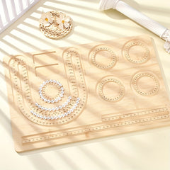 Wooden Hand String Plate DIY Beading Aids for Jewelry Making