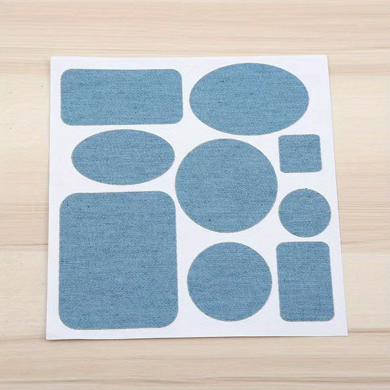 Denim Patch Multiple Sizes for Repairing Holes and Decorating Clo