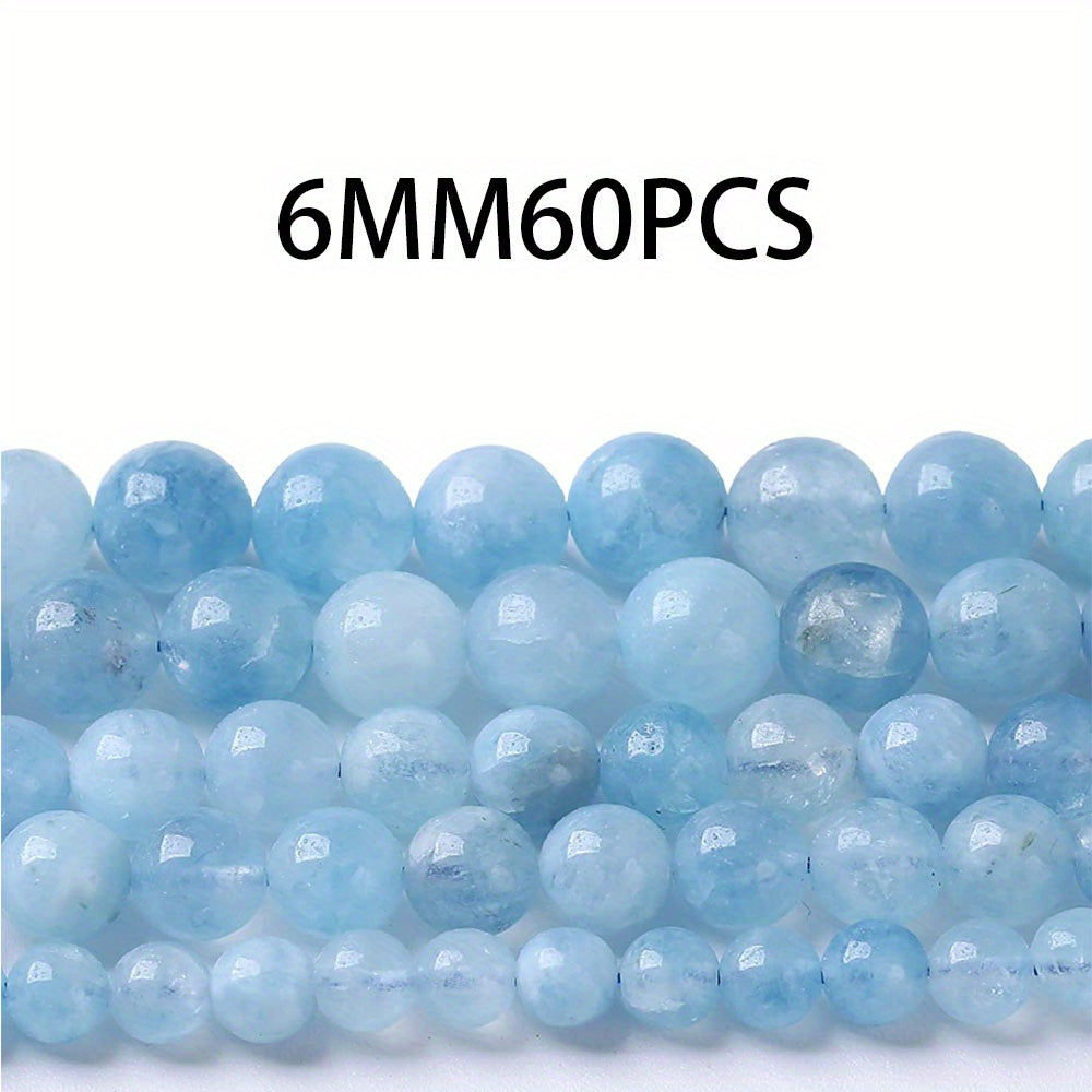 6mm 10mm Aquamarines Natural Stone Loose Beads