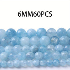 6mm 10mm Aquamarines Natural Stone Loose Beads
