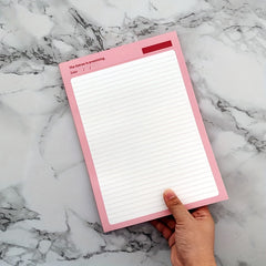 Large B5 50 Pages Cowhide Notepad Glue Bound Study Notes Student Diary