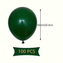 100pcs Dark Green 10 inch Latex Balloons Party Balloon Wreath Accessories