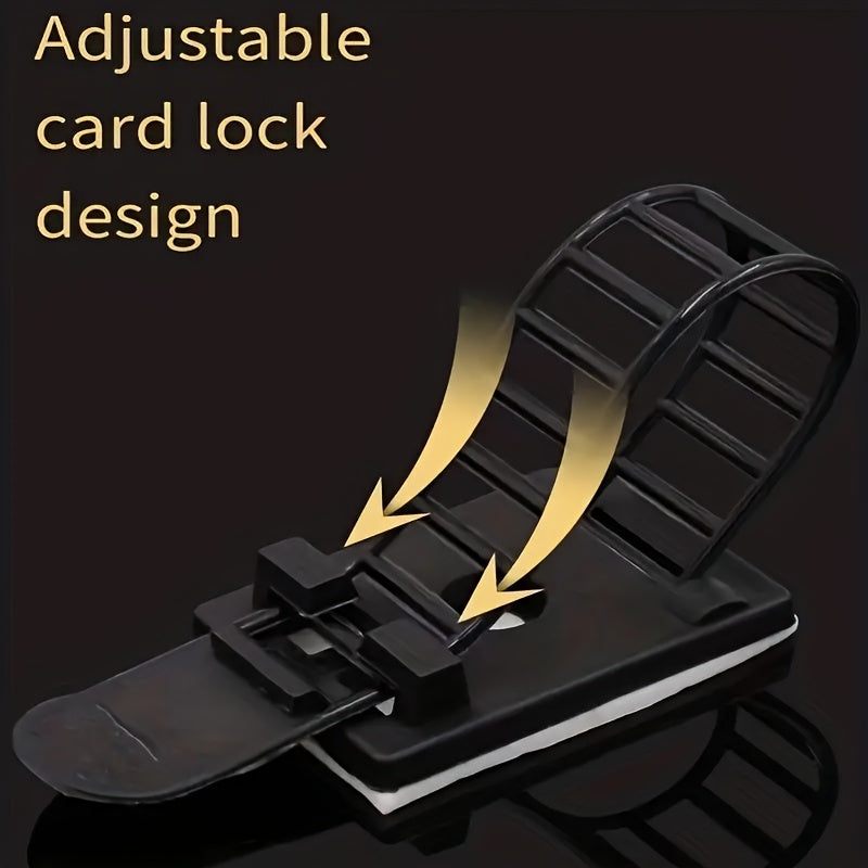 25pcs Adjustable Cable Organizer Clip Self Adhesive Tape Holder Cable Management